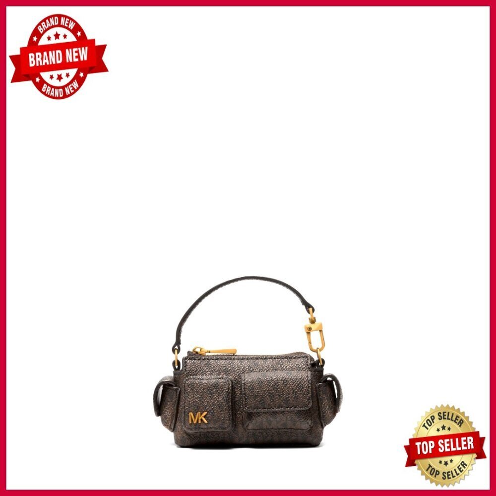 Mini Bag Charm Keychain with Zipper Compartment for Accessories